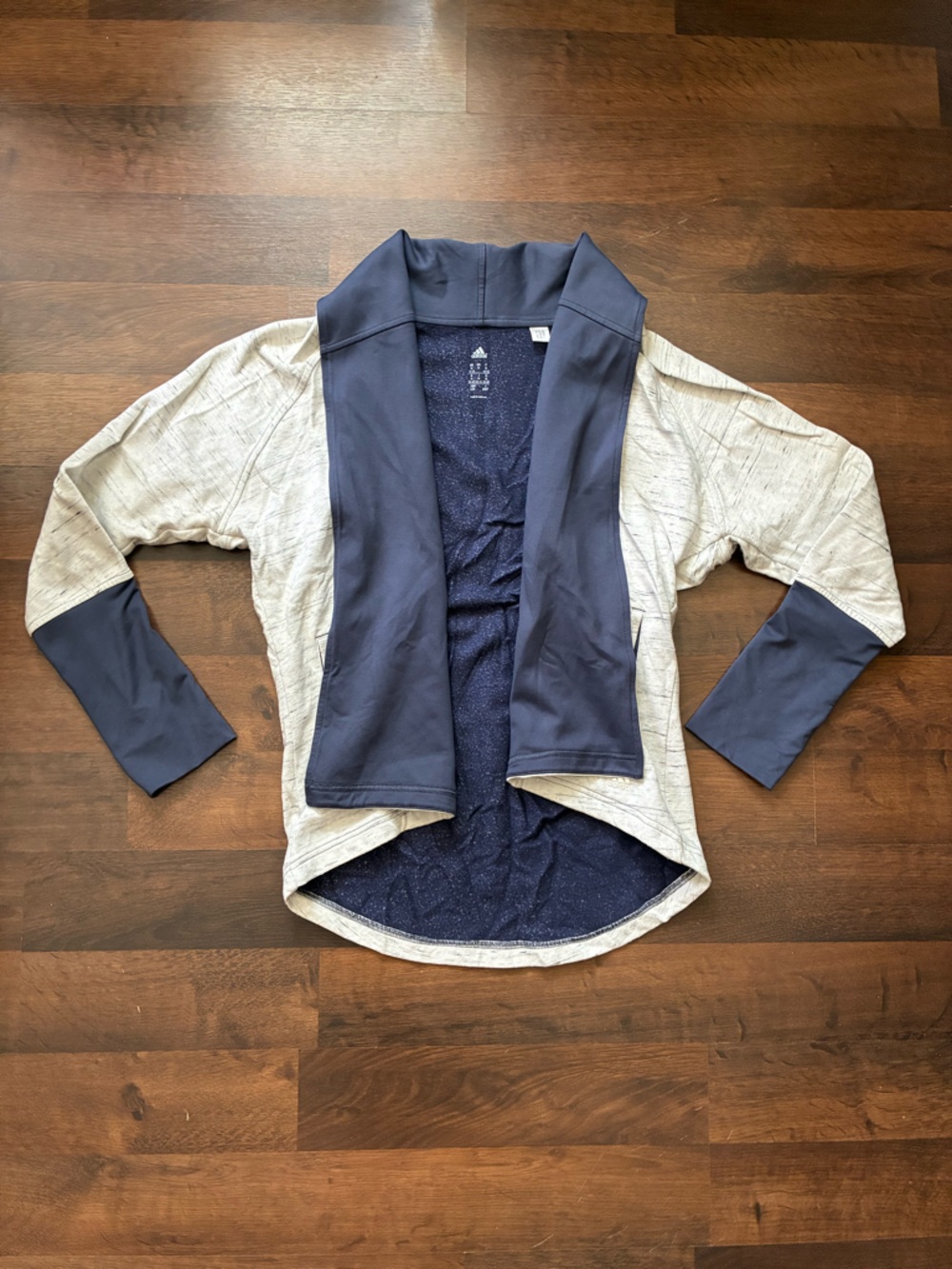 adidas Navy and Light Gray Heather Pullover